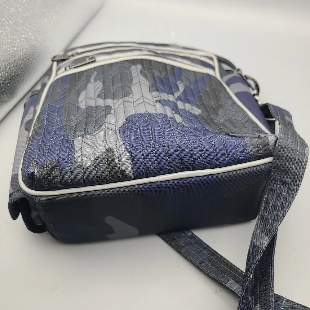 Lug North/South Crossbody Boxcar Camo Blue Gray Lightweight New